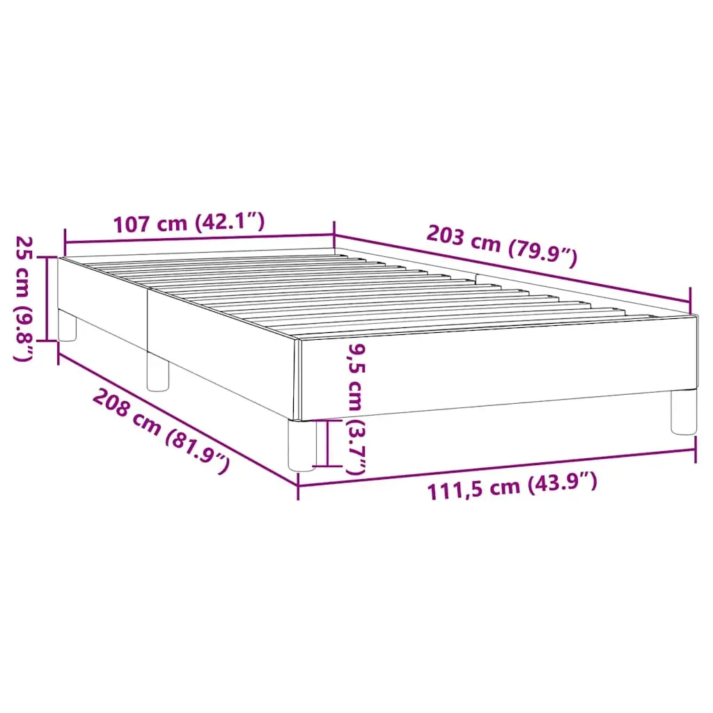 Bed Frame without Mattress Black King Single Faux Leather Price