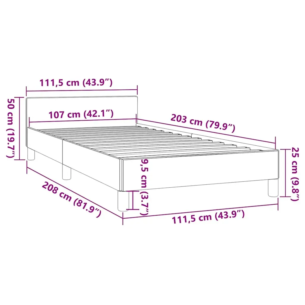 Bed Frame without Mattress Dark Grey King Single Size Fabric Price