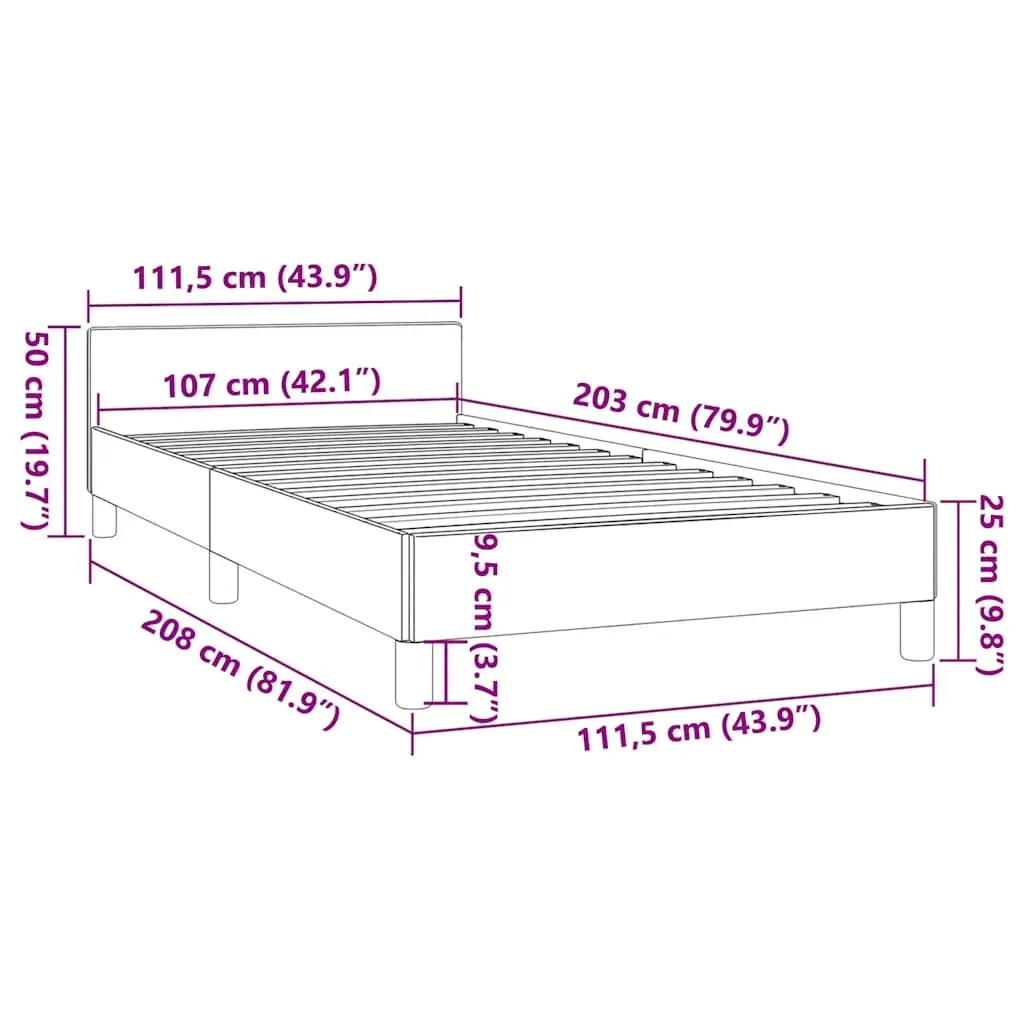 Bed Frame without Mattress Dark Grey King Single Size Velvet Price