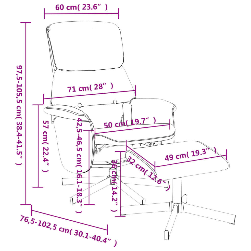 Massage Recliner Chair with Footstool Dark Grey Fabric Price