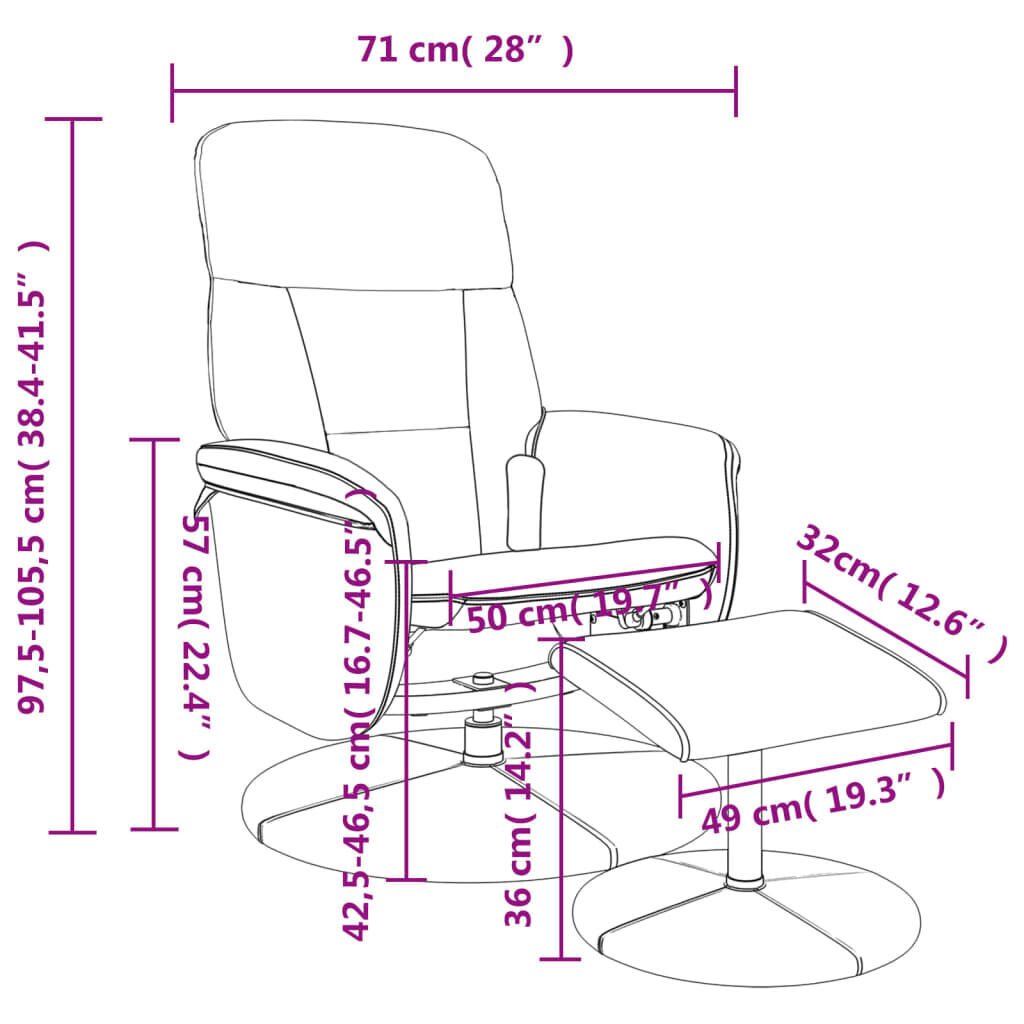 Massage Recliner Chair with Footstool Dark Grey Velvet Price