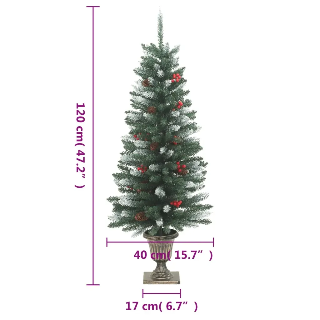Artificial Christmas Trees 2 pcs 100 LEDs Green and White 120 cm Price