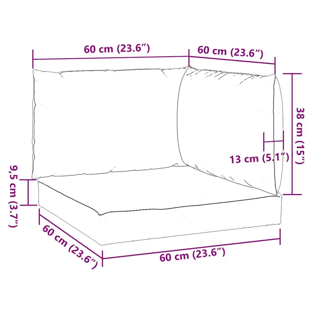 Pallet Cushions 3 pcs Cream White Oxford Fabric Price