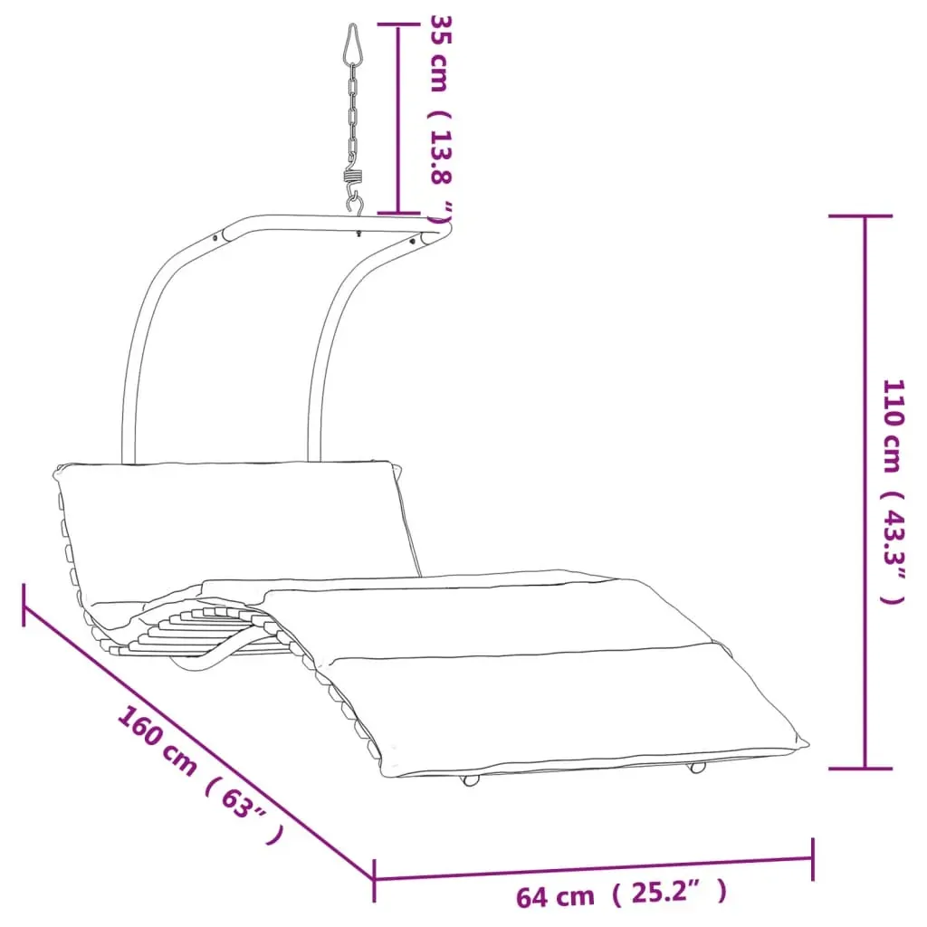 Swing Chair with Cushion Fabric and Solid Wood Poplar Price