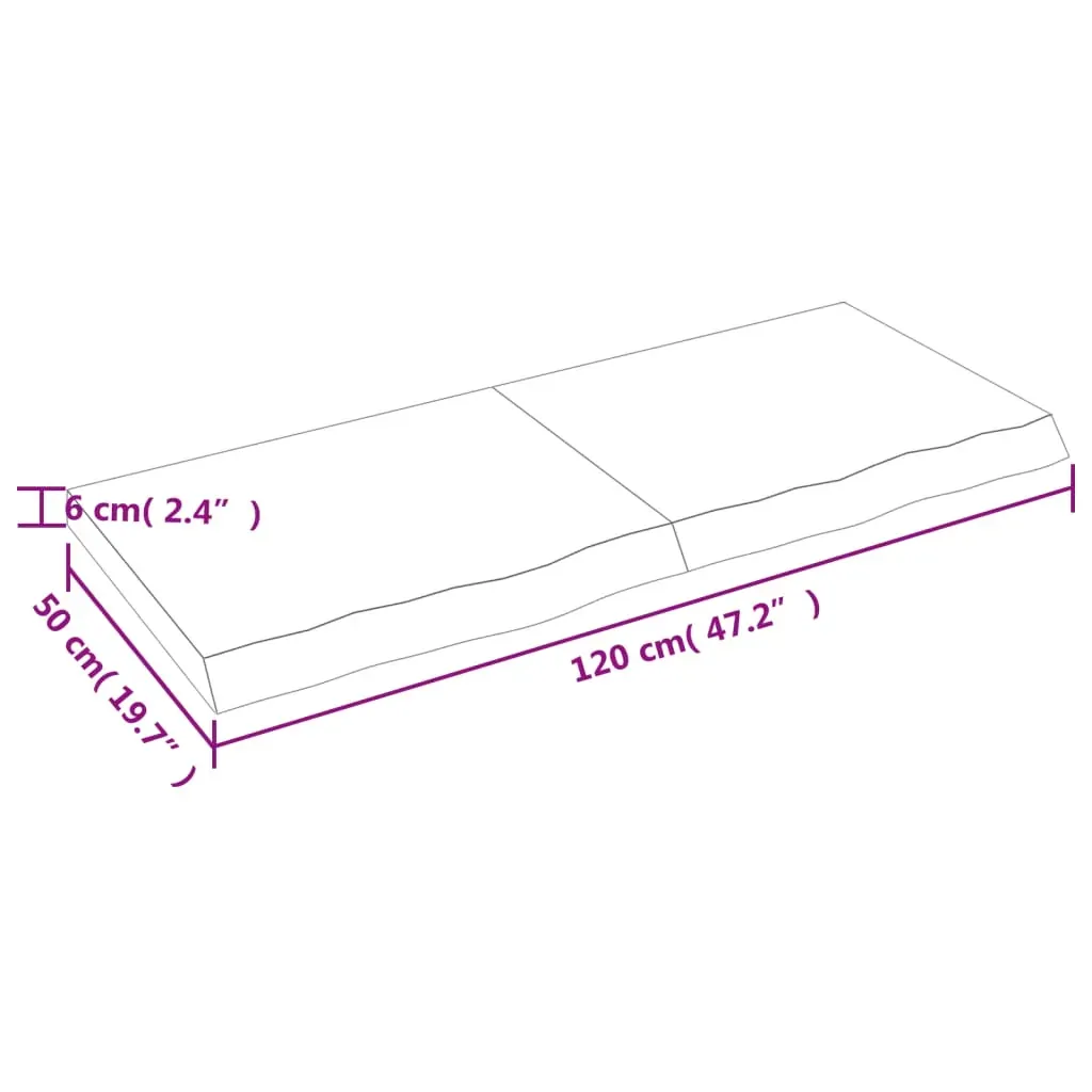 Wall Shelf Light Brown 120x50x(2-6) cm Treated Solid Wood Oak Price