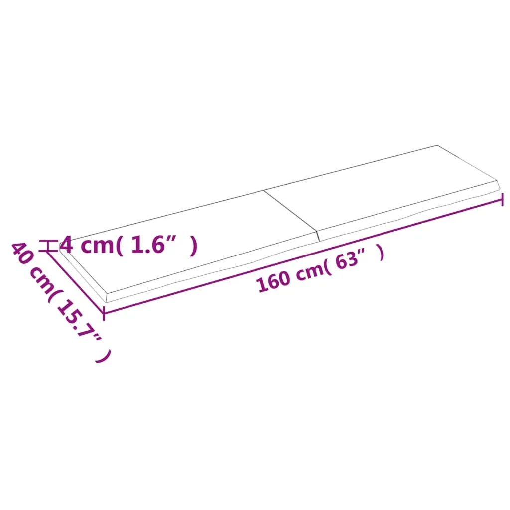 Wall Shelf Light Brown 160x40x(2-4) cm Treated Solid Wood Oak Price