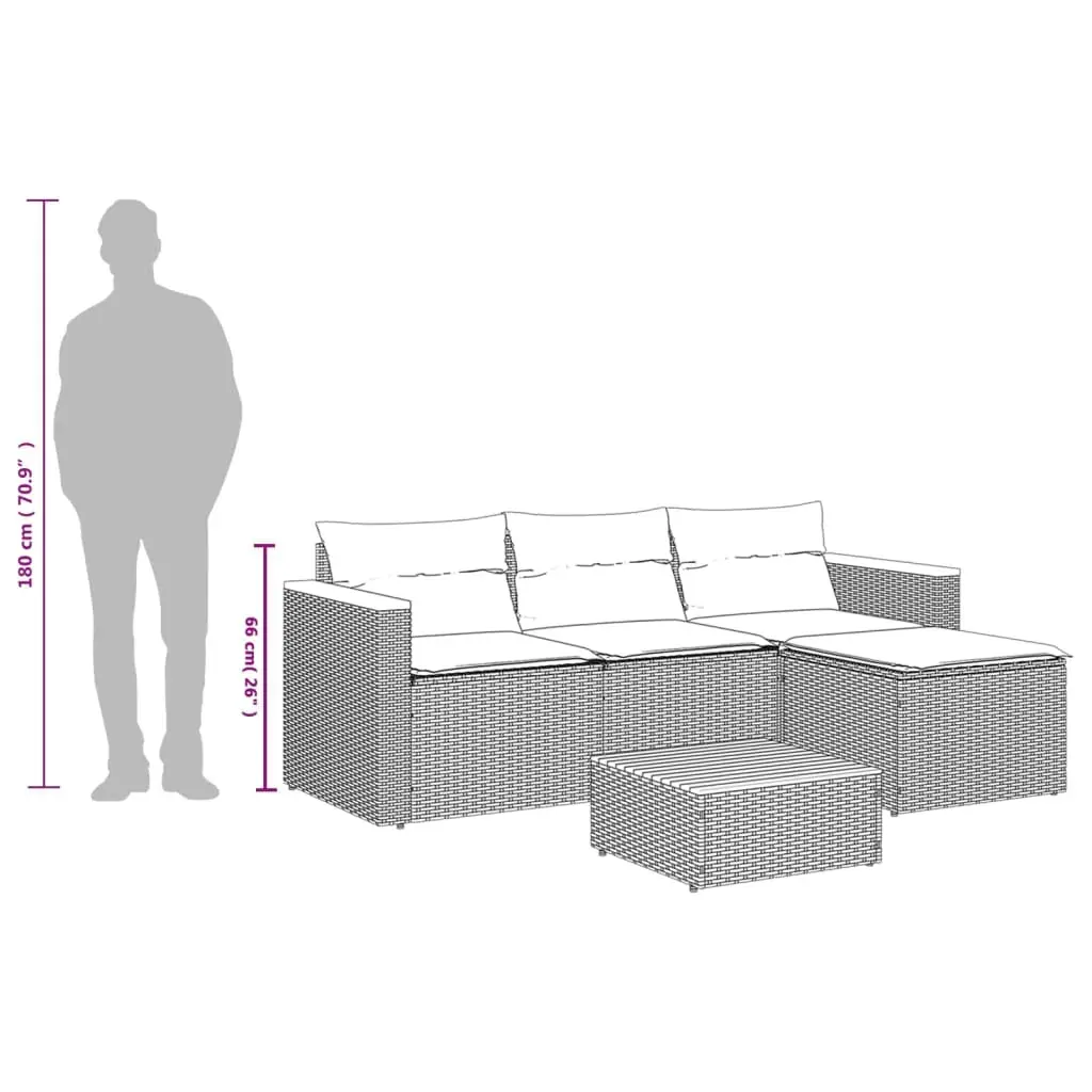 3 Piece Garden Sofa Set with Cushions Black Poly Rattan Price