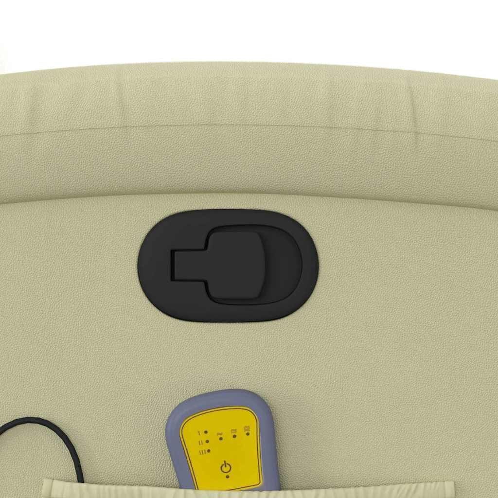 Massage Recliner Chair Cream Real Leather Price