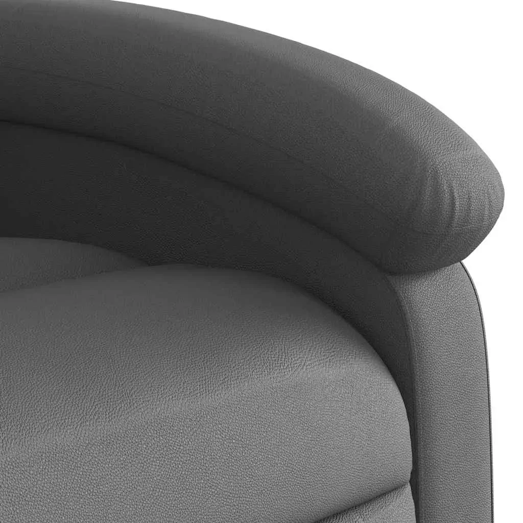 Massage Recliner Chair Grey Real Leather Price