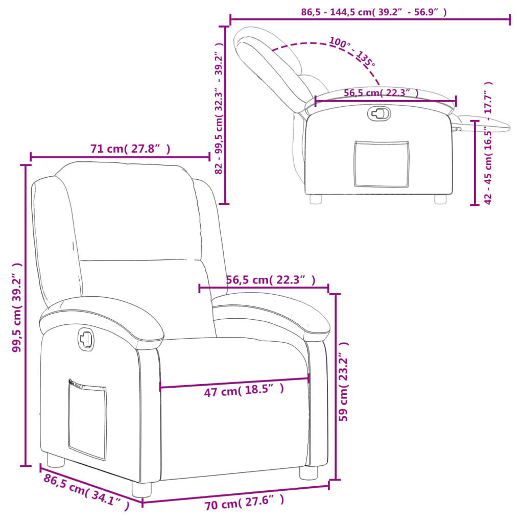 Recliner Chair Black Velvet Price