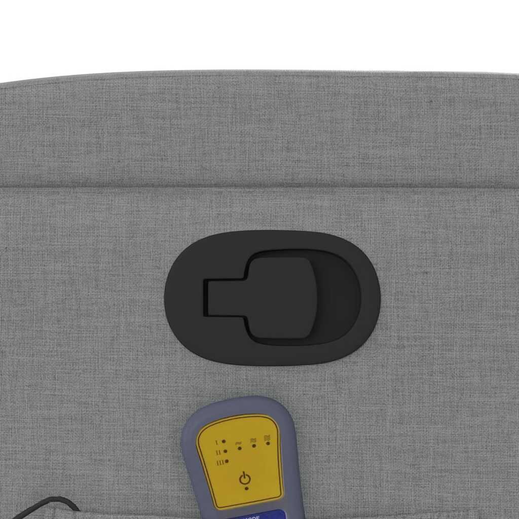 Massage Recliner Chair Light Grey Fabric Price