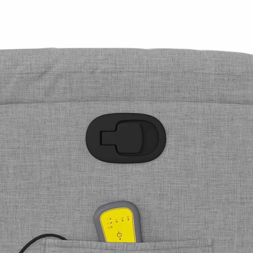 Massage Recliner Chair Light Grey Fabric Price