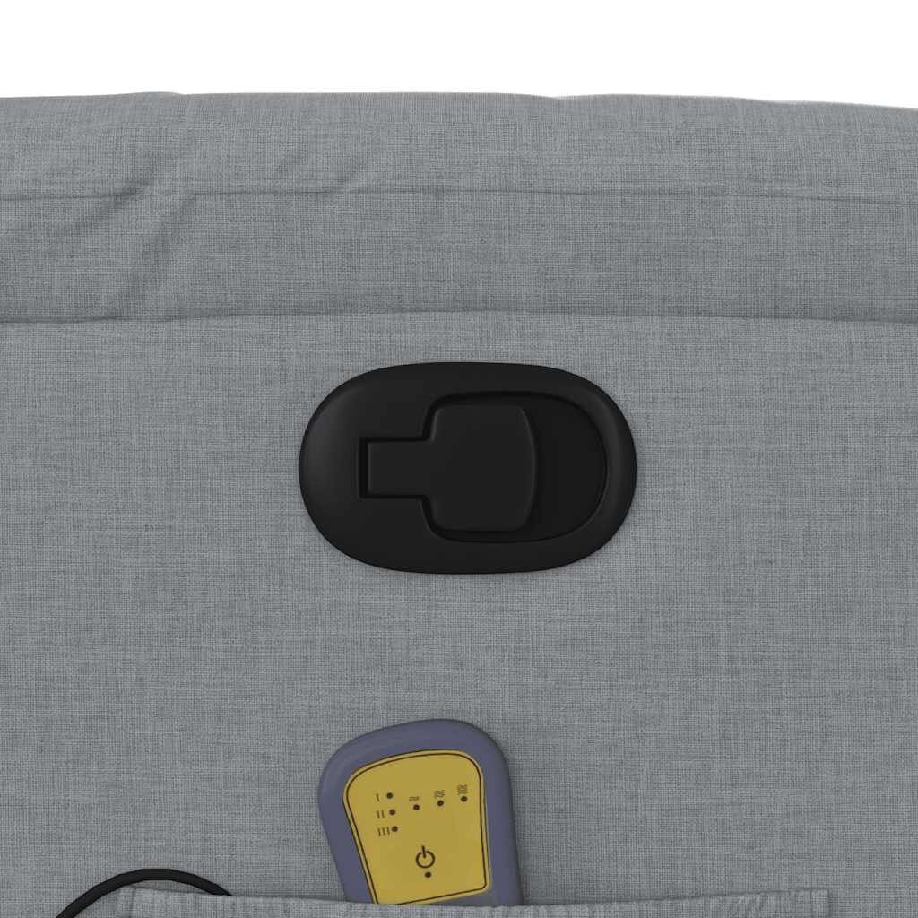 Massage Recliner Chair Light Grey Fabric Price