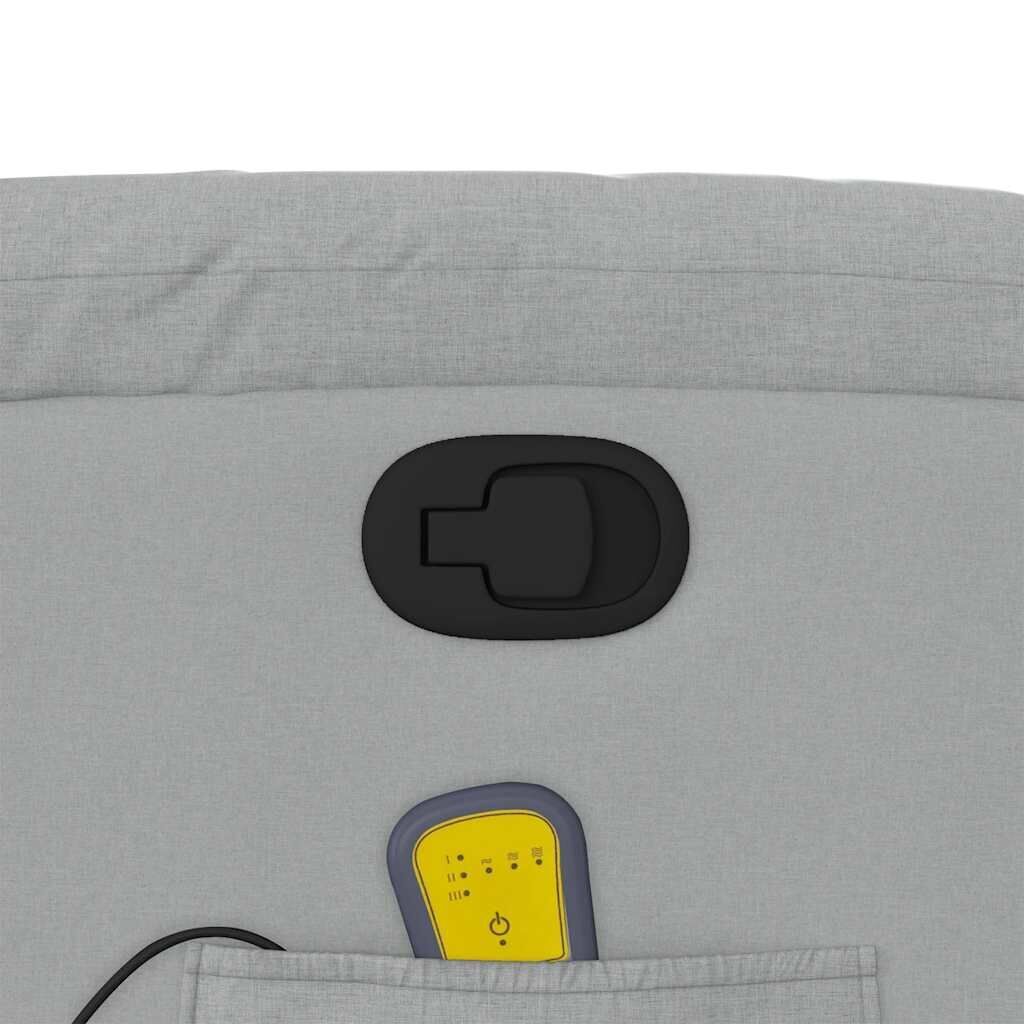 Massage Recliner Chair Light Grey Fabric Price