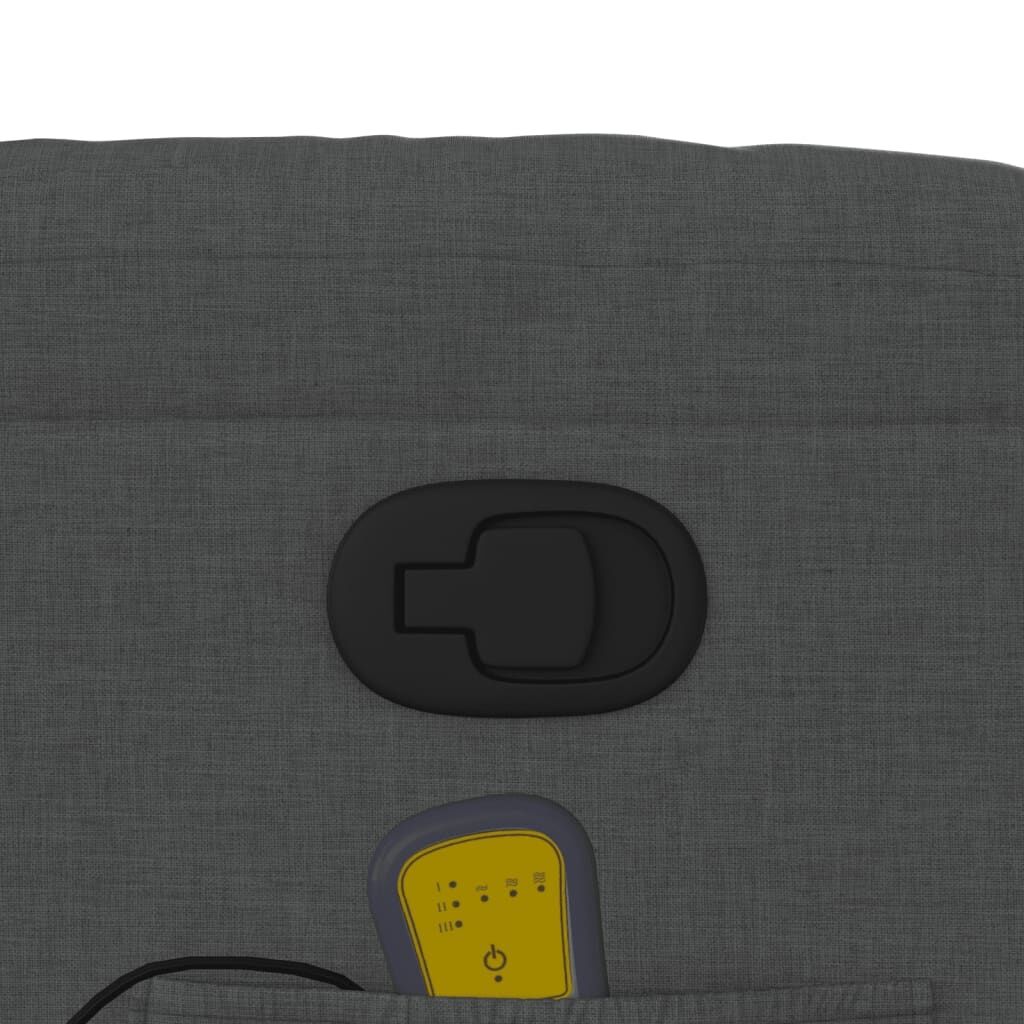 Massage Recliner Chair Dark Grey Fabric Price