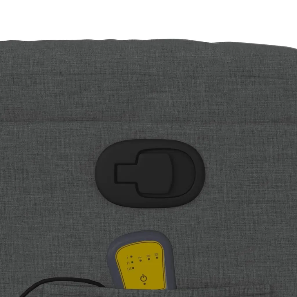 Massage Recliner Chair Dark Grey Fabric Price