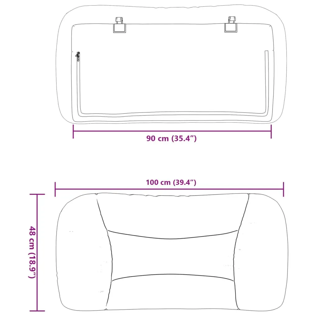 Headboard Cushion "Hvar" Black 90 cm Faux Leather Price
