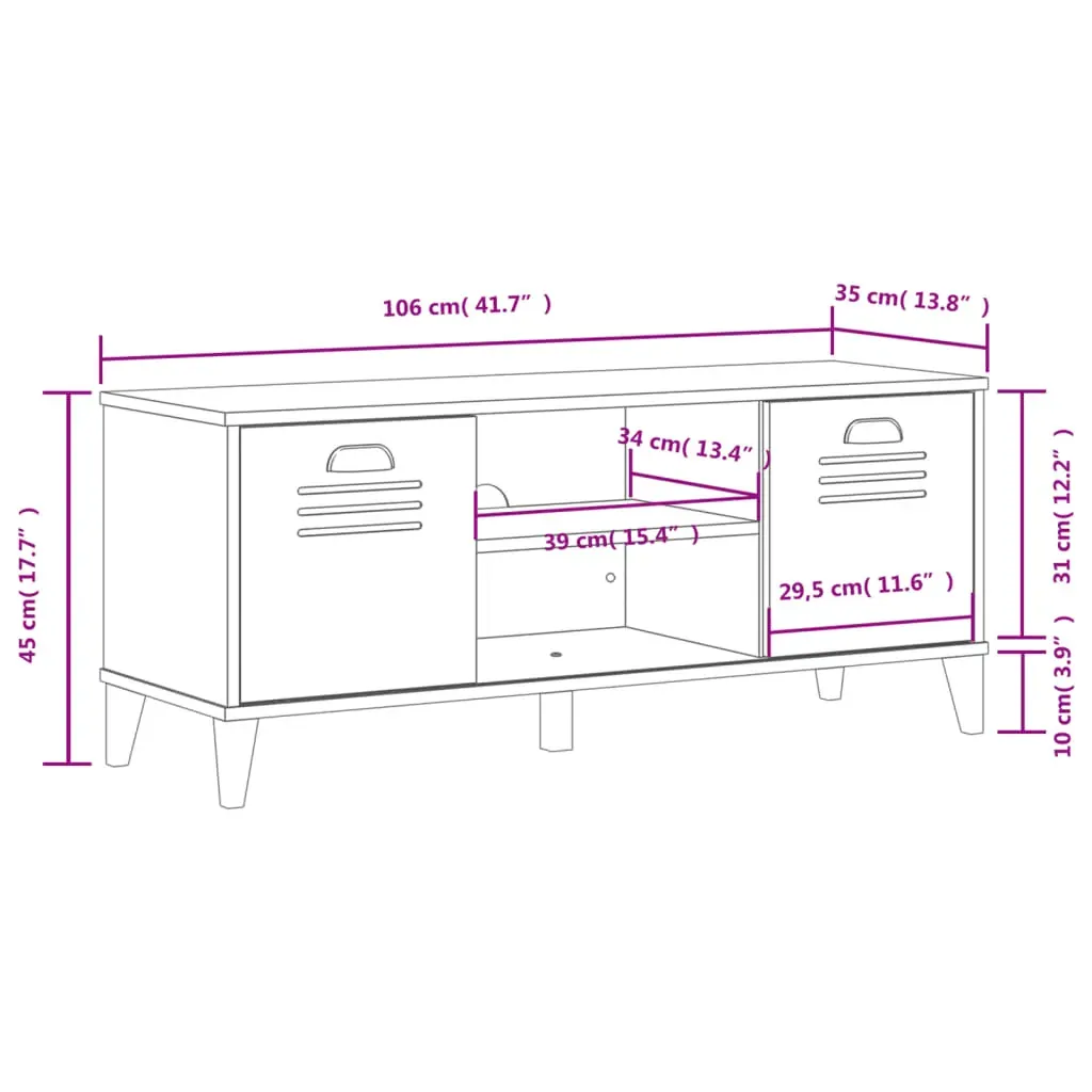 Shoe Bench VIKEN Black 106x35x45 cm Engineered Wood Price