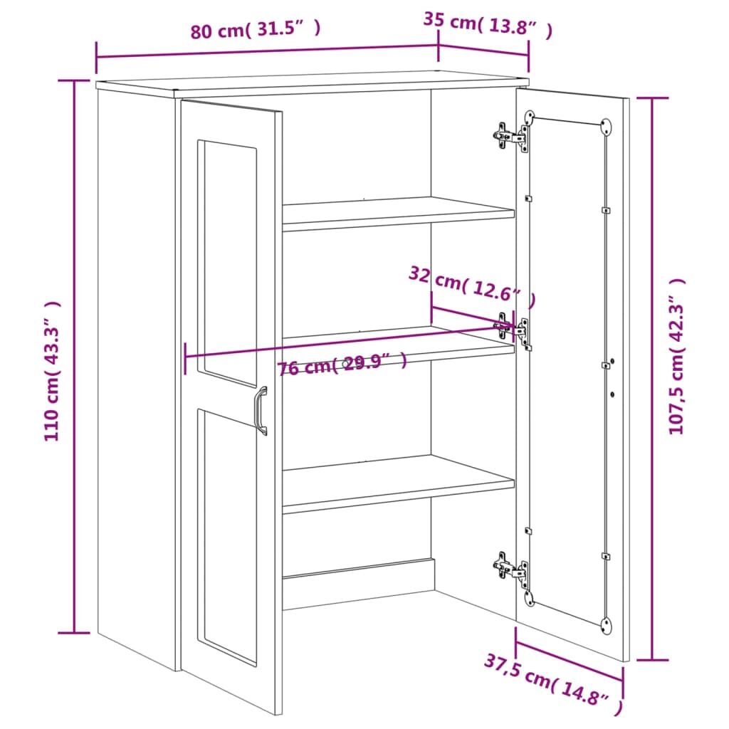 Top for Highboard VIKEN Anthracite Grey Engineered Wood Price