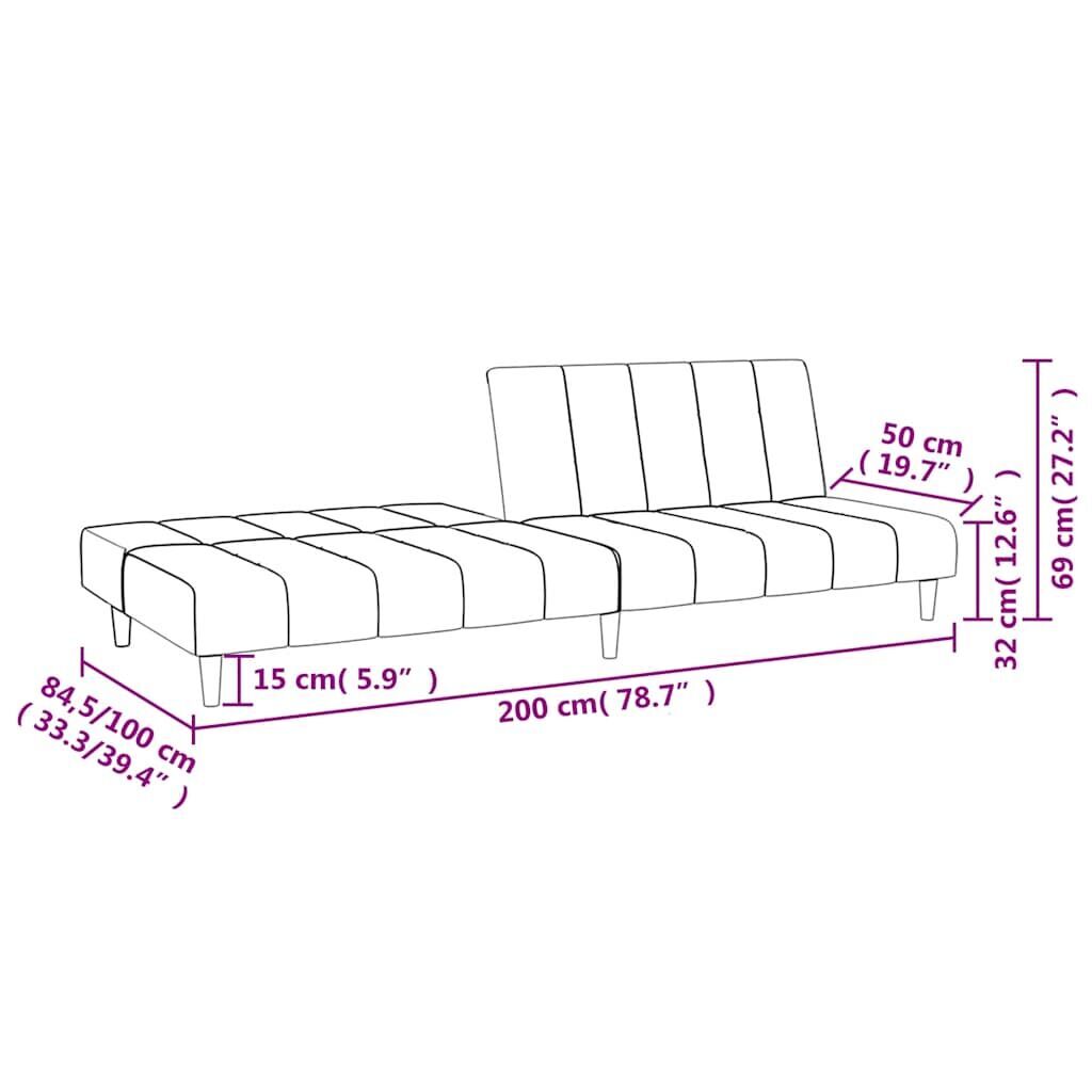 2-Seater Sofa Bed Dark Grey Velvet Price