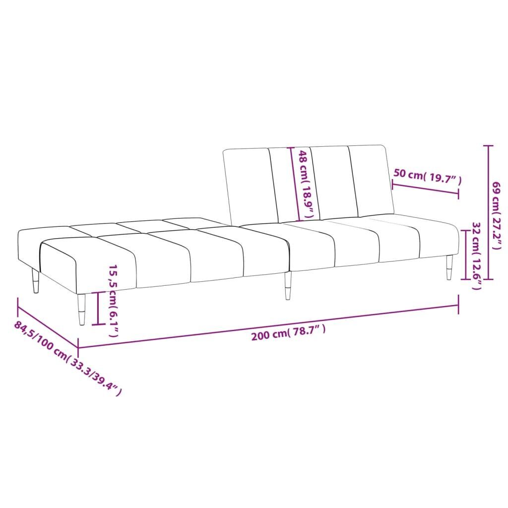 2-Seater Sofa Bed Black Velvet Price