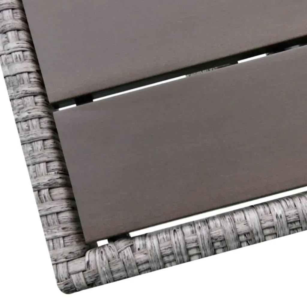 3 Piece Garden Lounge Set with Cushions Poly Rattan Grey Price
