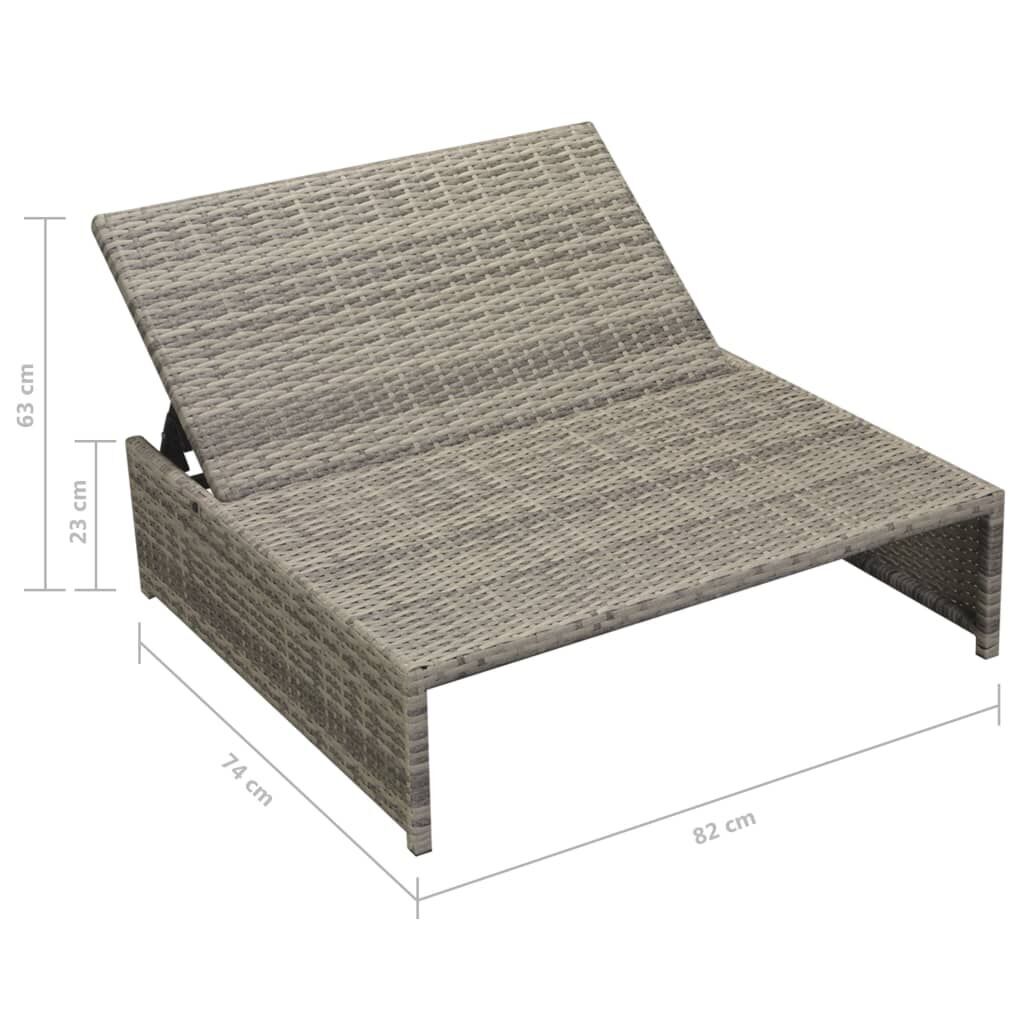 5 Piece Garden Lounge Set with Cushions Poly Rattan Grey Price