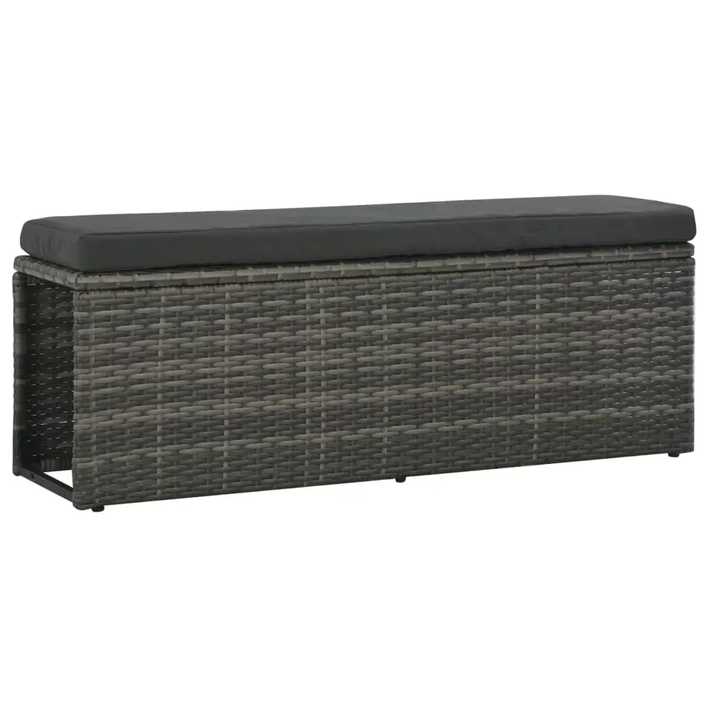 3 Piece Outdoor Dining Set with Cushions Poly Rattan Grey Price