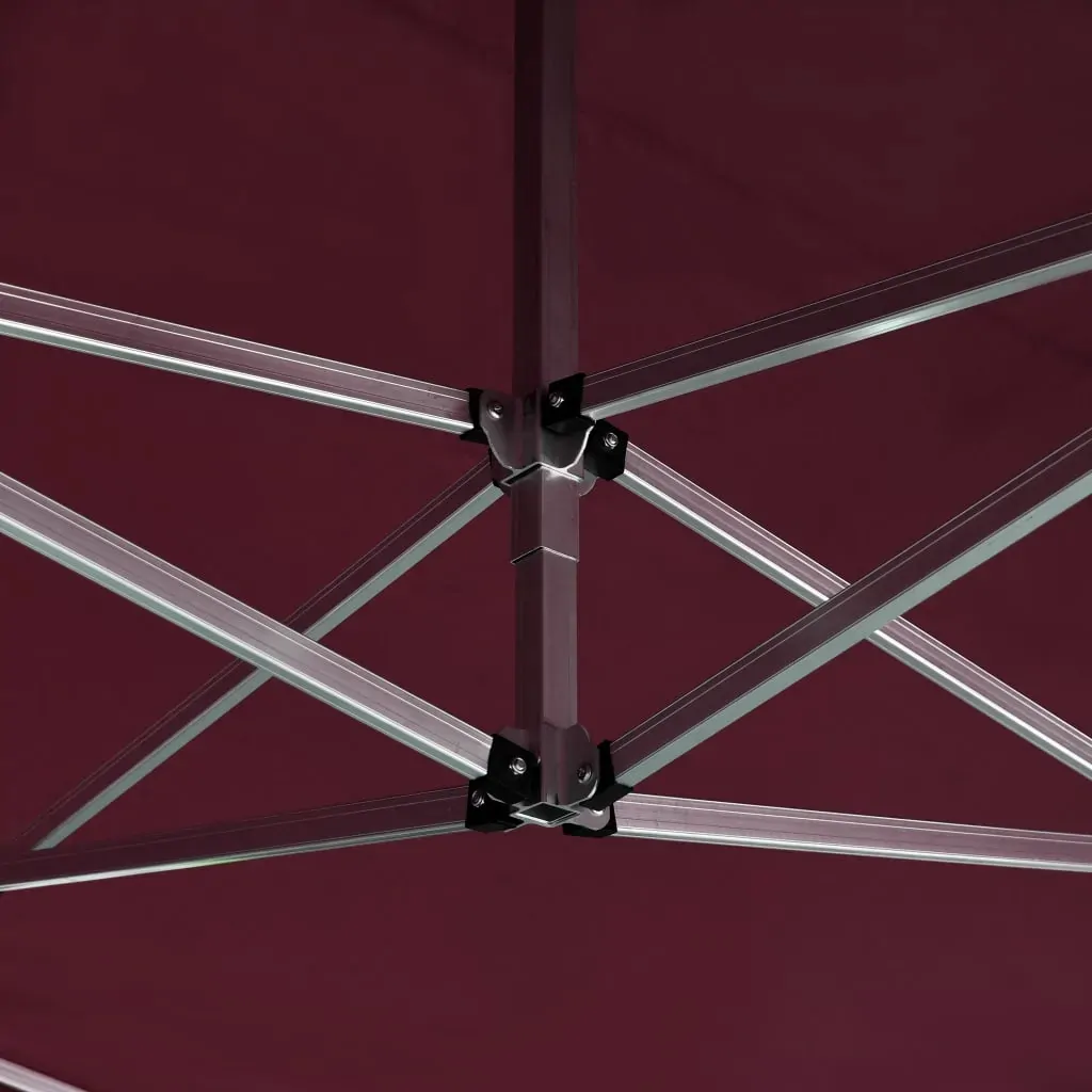 Professional Folding Party Tent with Walls Aluminium 4.5x3 m Wine Red Price