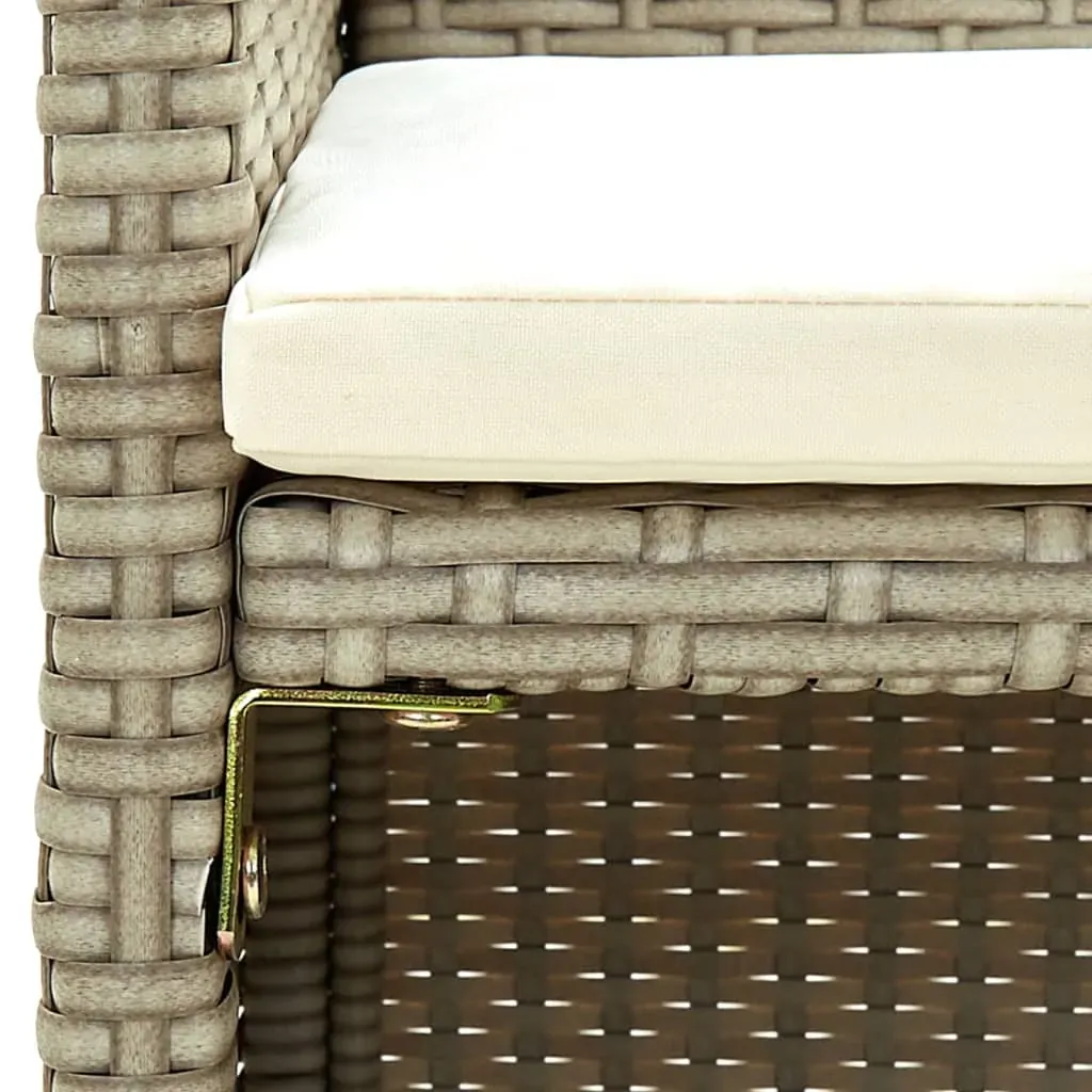 4 Piece Garden Lounge Set with Cushions Beige Poly Rattan Price