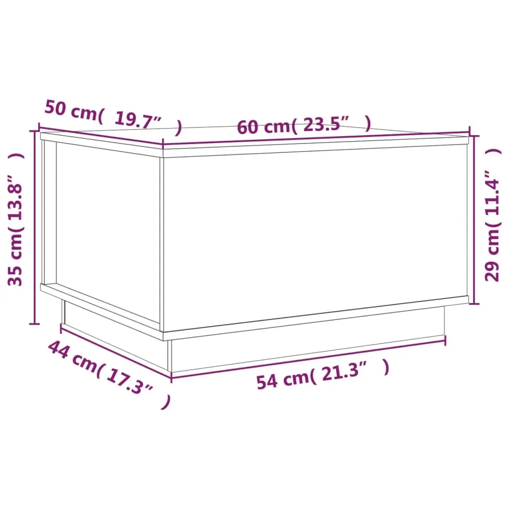 Coffee Table 60x50x35 cm Solid Wood Pine Price