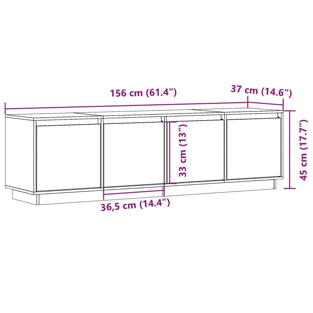 TV Cabinet 156x37x45 cm Solid Wood Pine Price