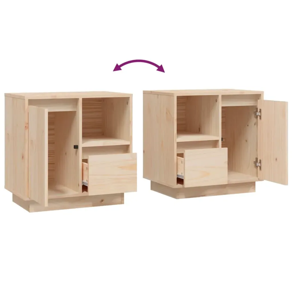 Bedside Cabinets 2 pcs 50x34x50 cm Solid Wood Pine Price
