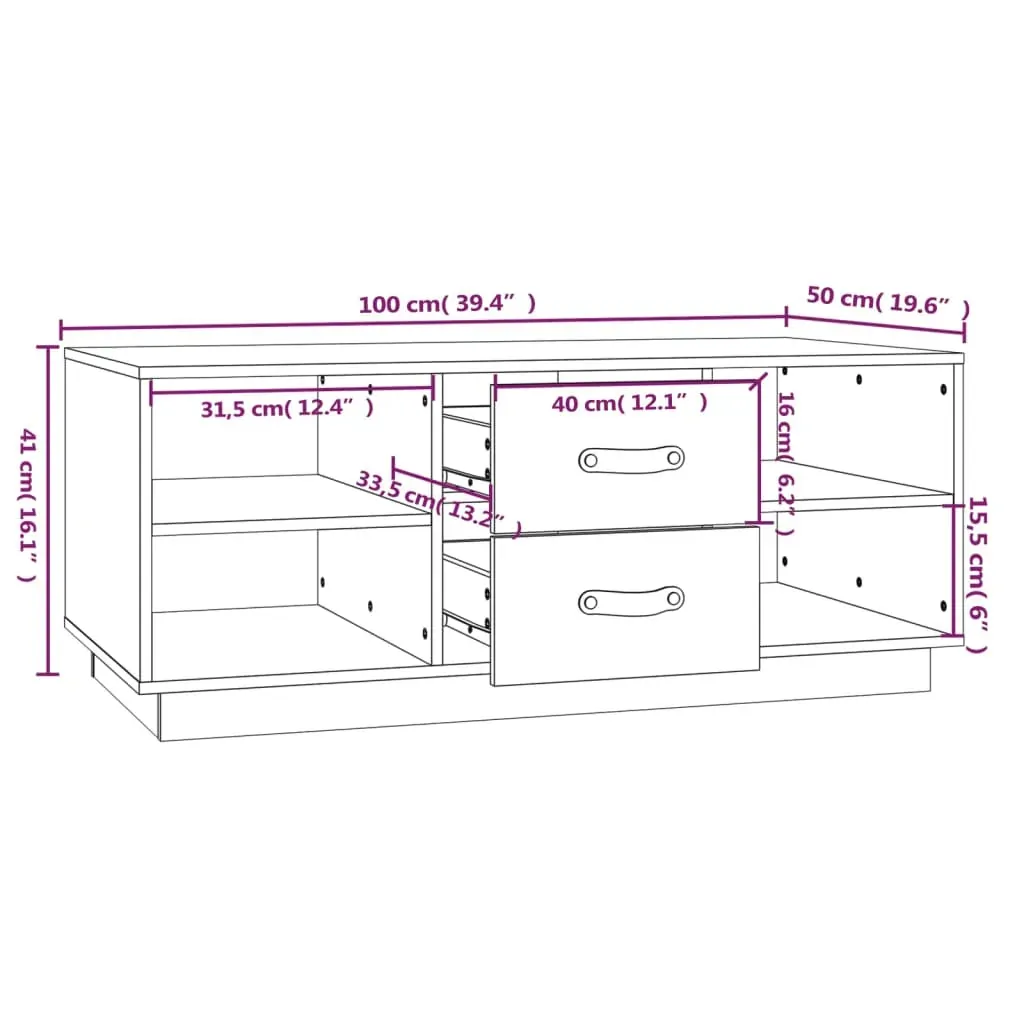 Coffee Table 100x50x41 cm Solid Wood Pine Price
