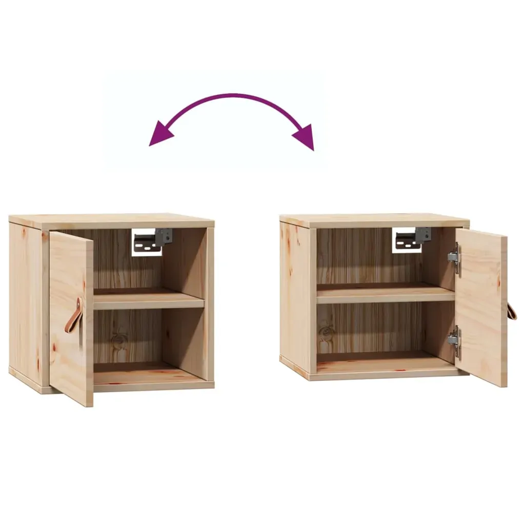 Wall Cabinets 2 pcs 31.5x30x30 cm Solid Wood Pine Price