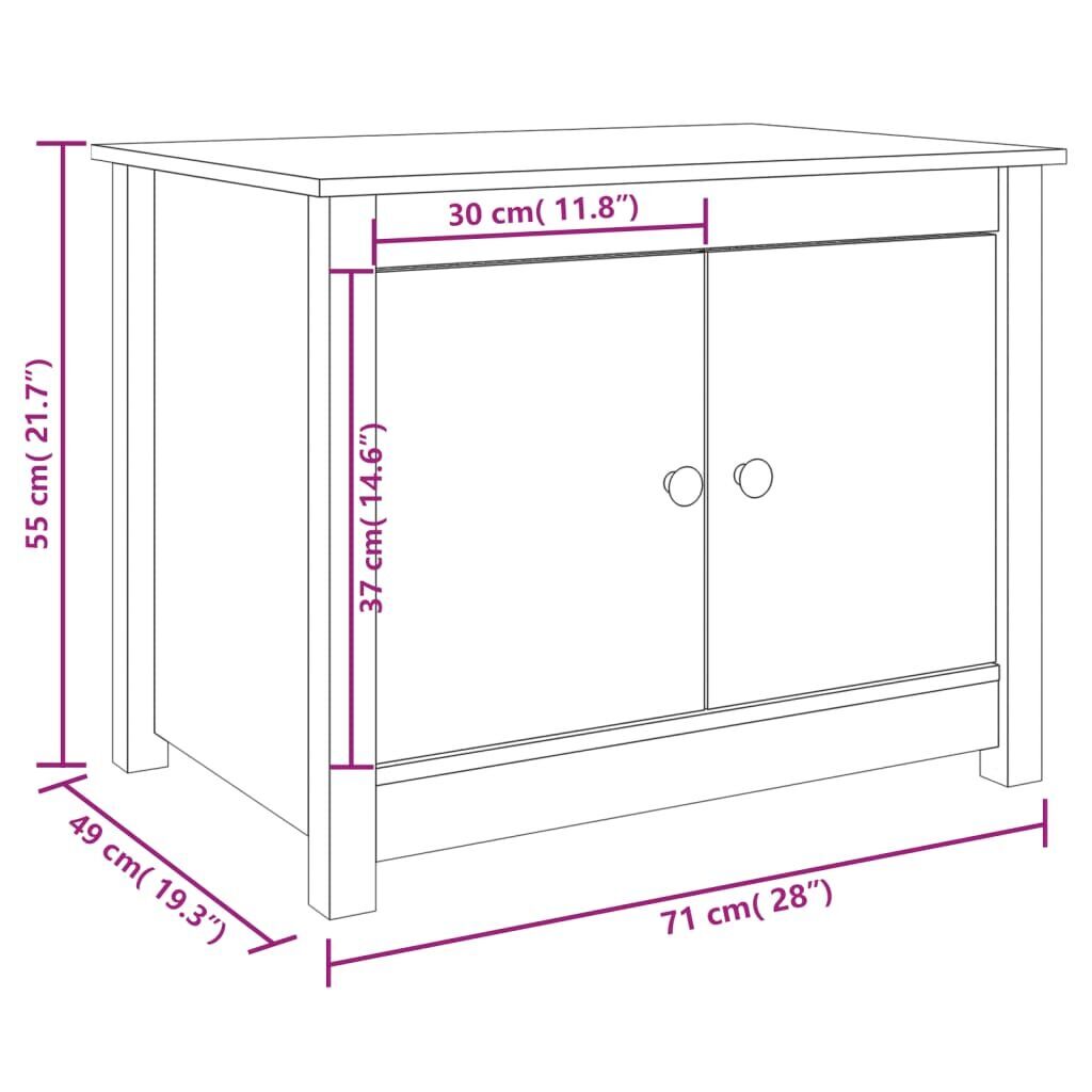 Coffee Table 71x49x55 cm Solid Wood Pine Price