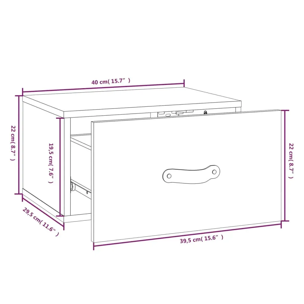 Wall-mounted Bedside Cabinets 2 pcs 40x29.5x22 cm Price