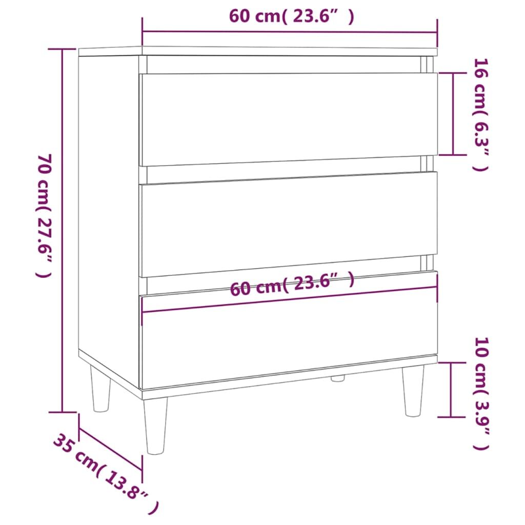 Sideboard White 60x35x70 cm Engineered Wood Price