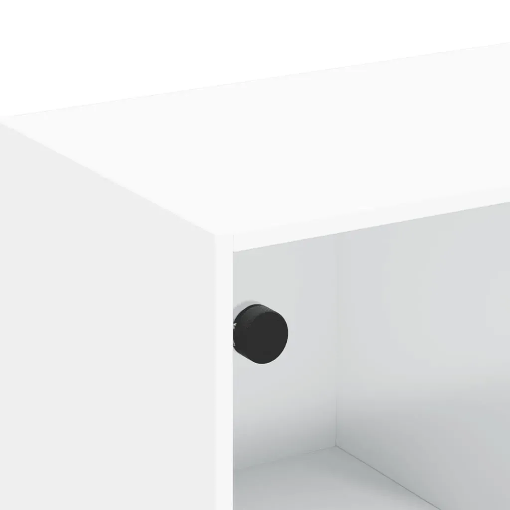 TV Cabinet with Glass Doors White 102x37x42 cm Price