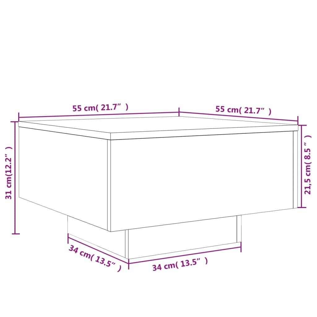 Coffee Table White 55x55x31 cm Engineered Wood Price