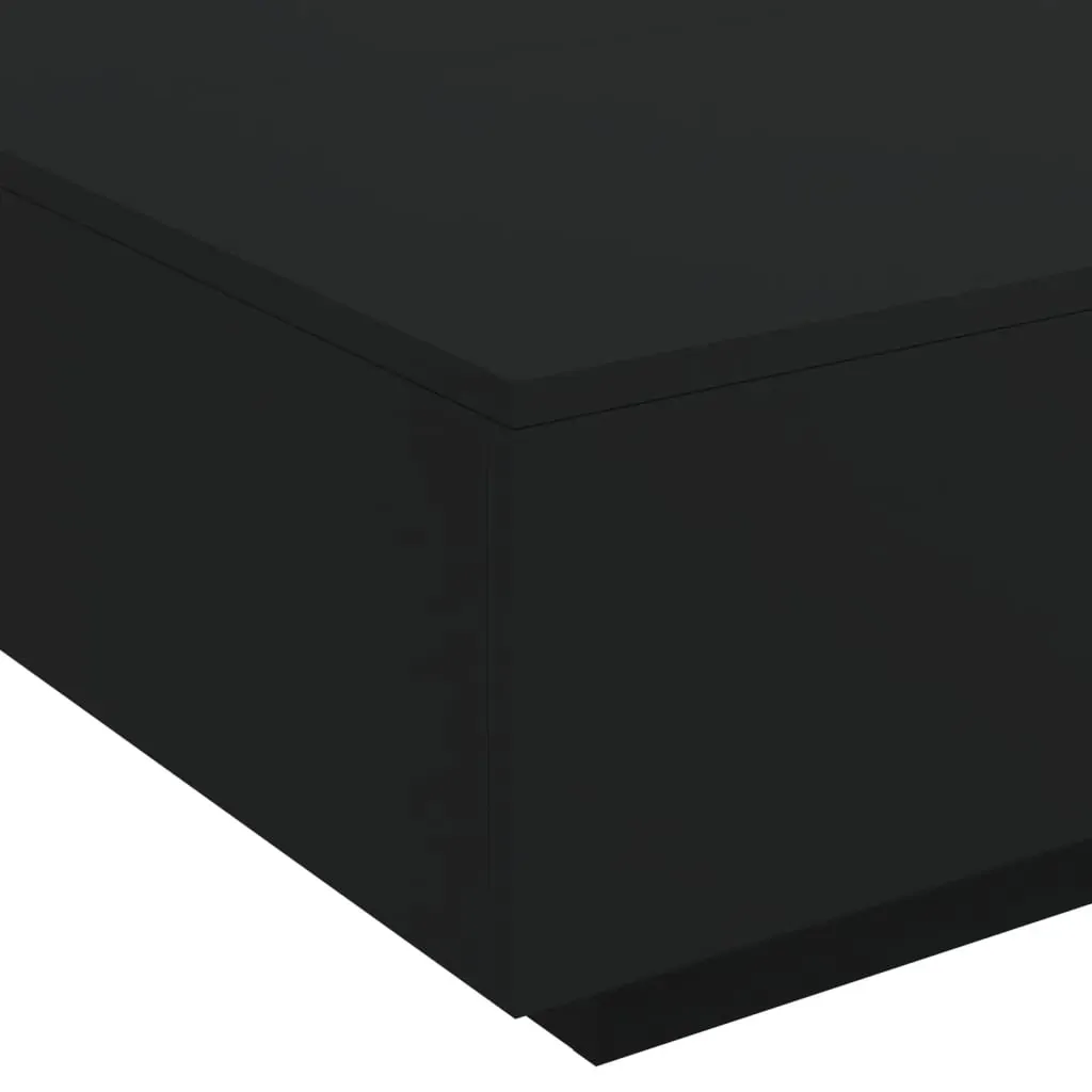 Coffee Table with LED Lights Black 80x80x31 cm Price