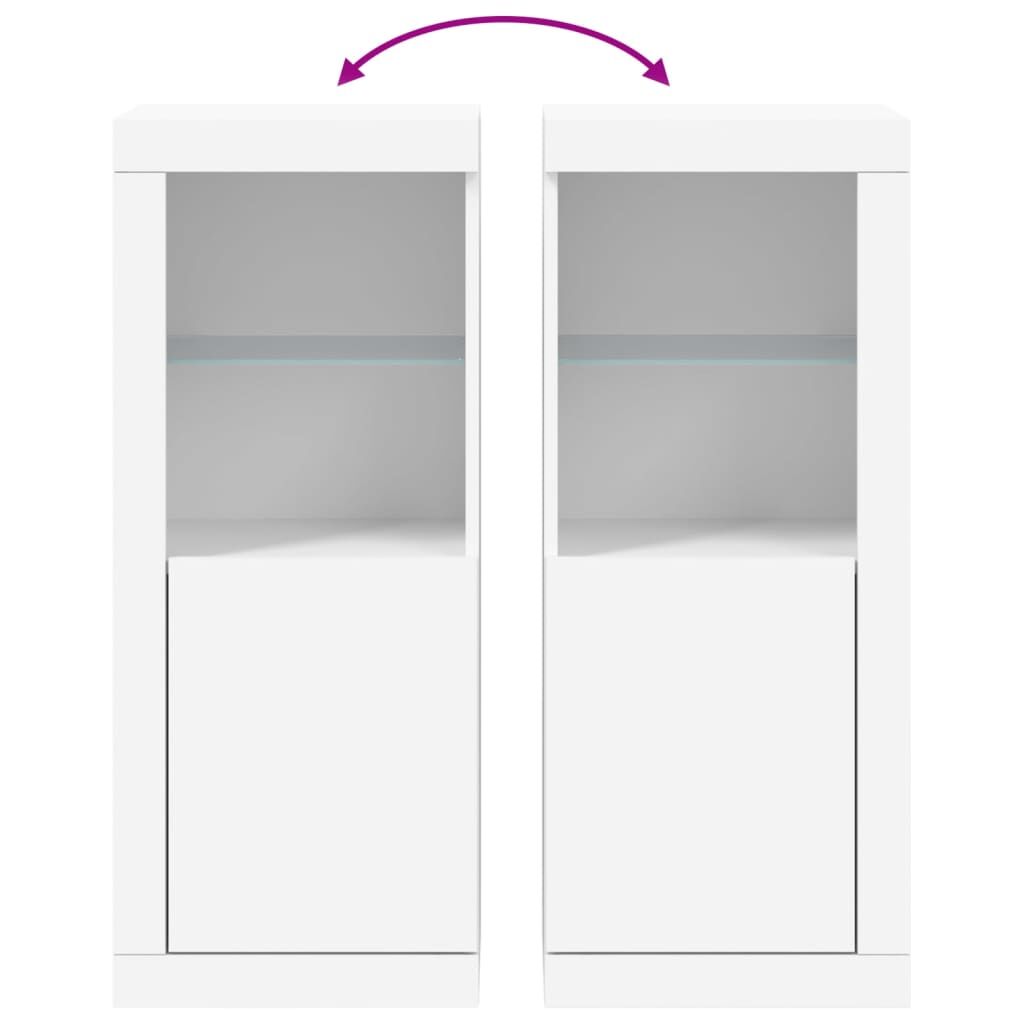 Sideboard with LED Lights White 41x37x100 cm Price