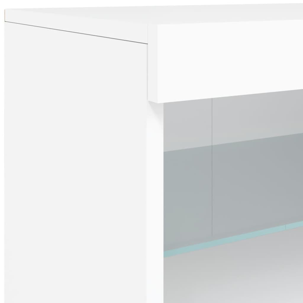 Sideboard with LED Lights White 60x37x67 cm Price