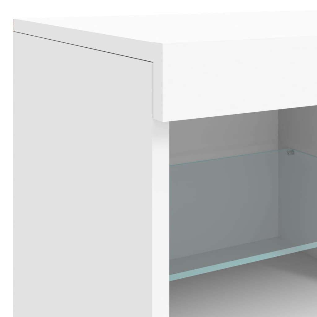 Sideboard with LED Lights White 81x37x67 cm Price