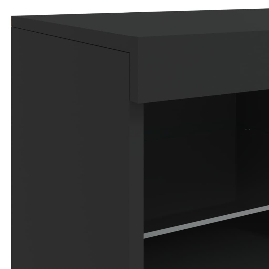 Sideboard with LED Lights Black 81x37x67 cm Price