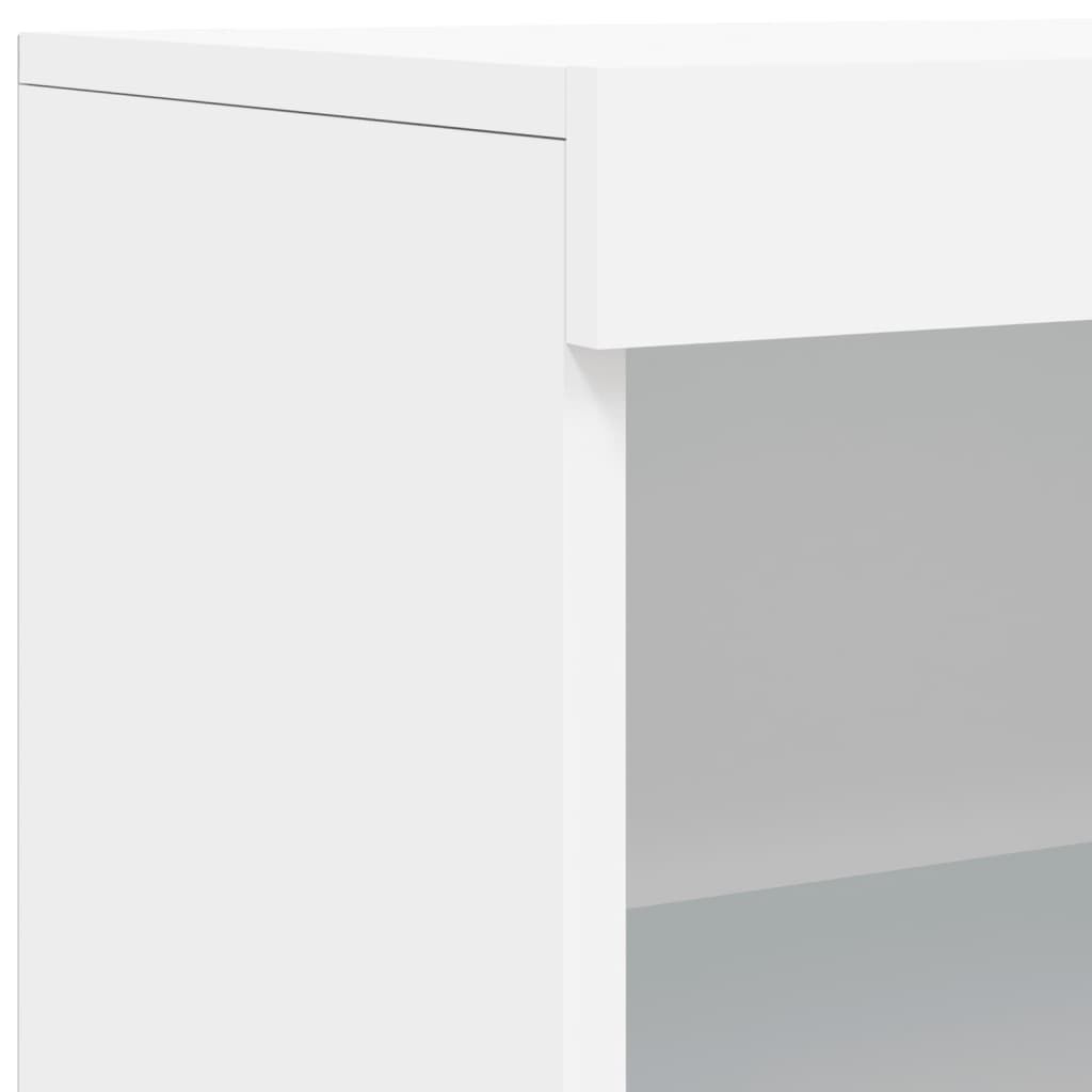 Sideboard with LED Lights White 60.5x37x100 cm Price