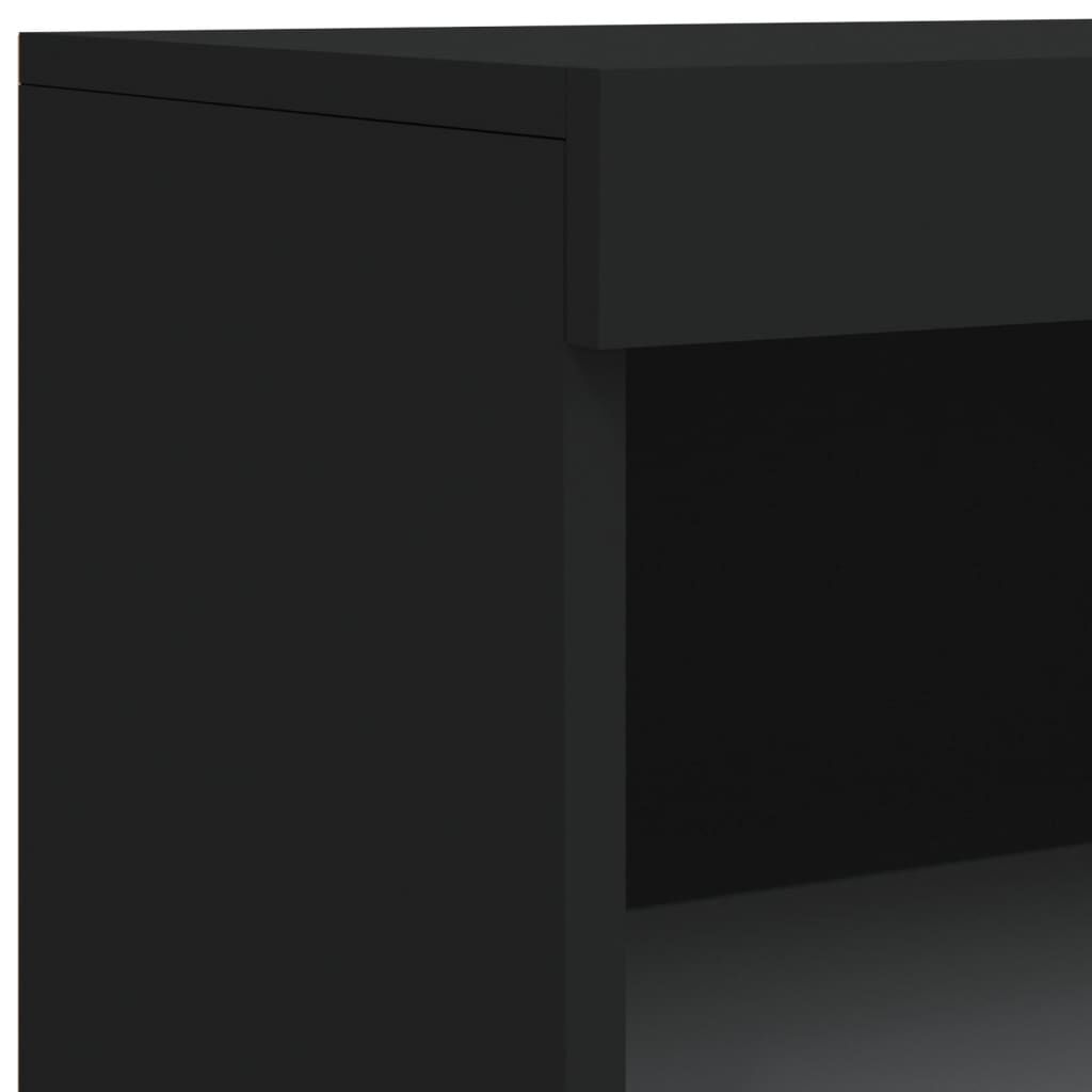 Sideboard with LED Lights Black 60.5x37x100 cm Price