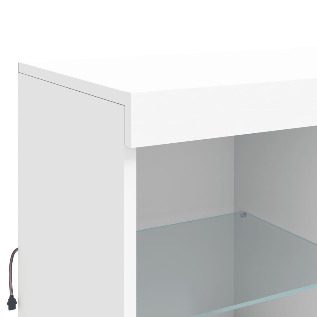 Sideboard with LED Lights White 81x37x100 cm Price