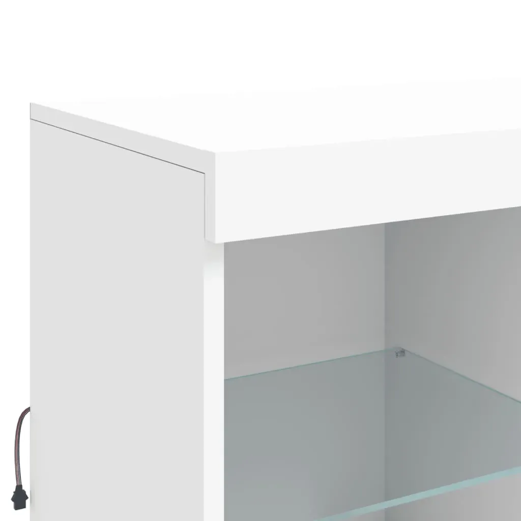 Sideboard with LED Lights White 81x37x100 cm Price