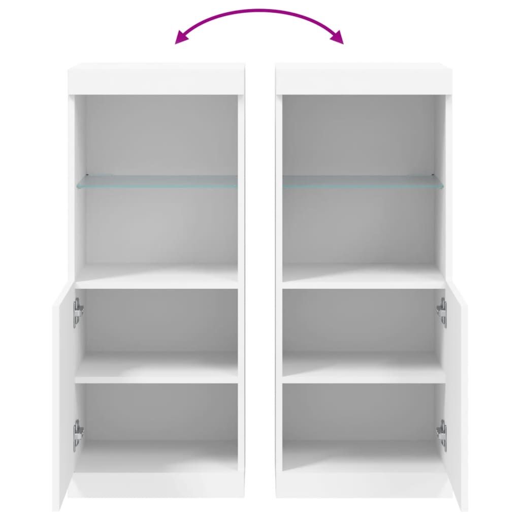 Sideboard with LED Lights White 41x37x100 cm Price